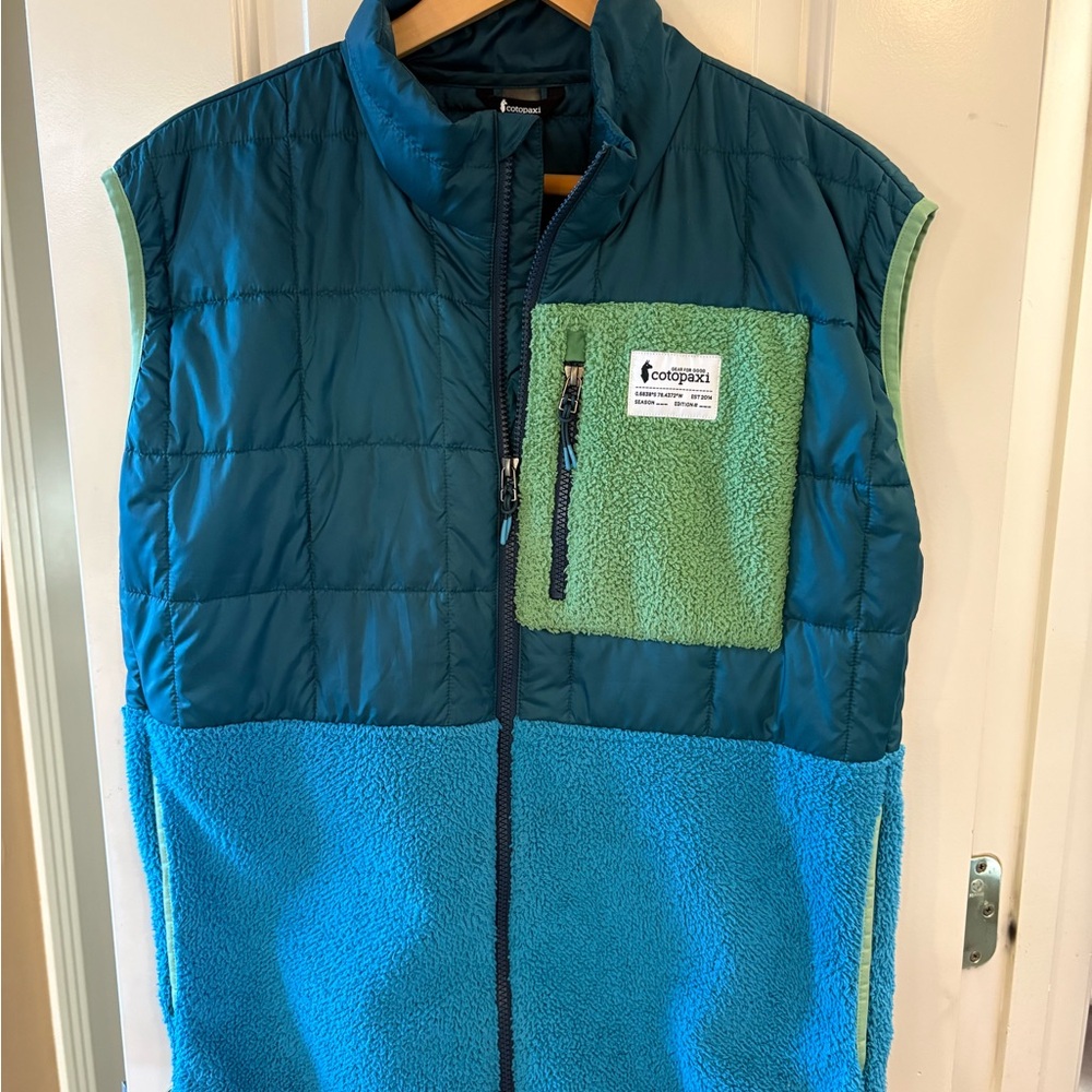 cotopaxi Teal, Aqua & Mint Colorblock Fleece Vest